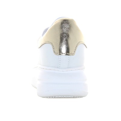 Pre-owned Méliné Meline' P24us Women's Sneakers With Platform Bi 247-acc In White / Gold