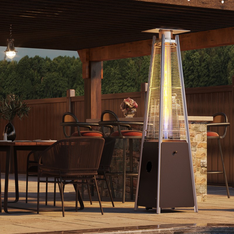 46000 Btu Gas Lp Flame Outdoor With Wheels
