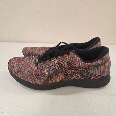 ASICS Roadhawk FF 2 Mens Running Shoes Multi-Color Black Knit 1011A176 Size 9
