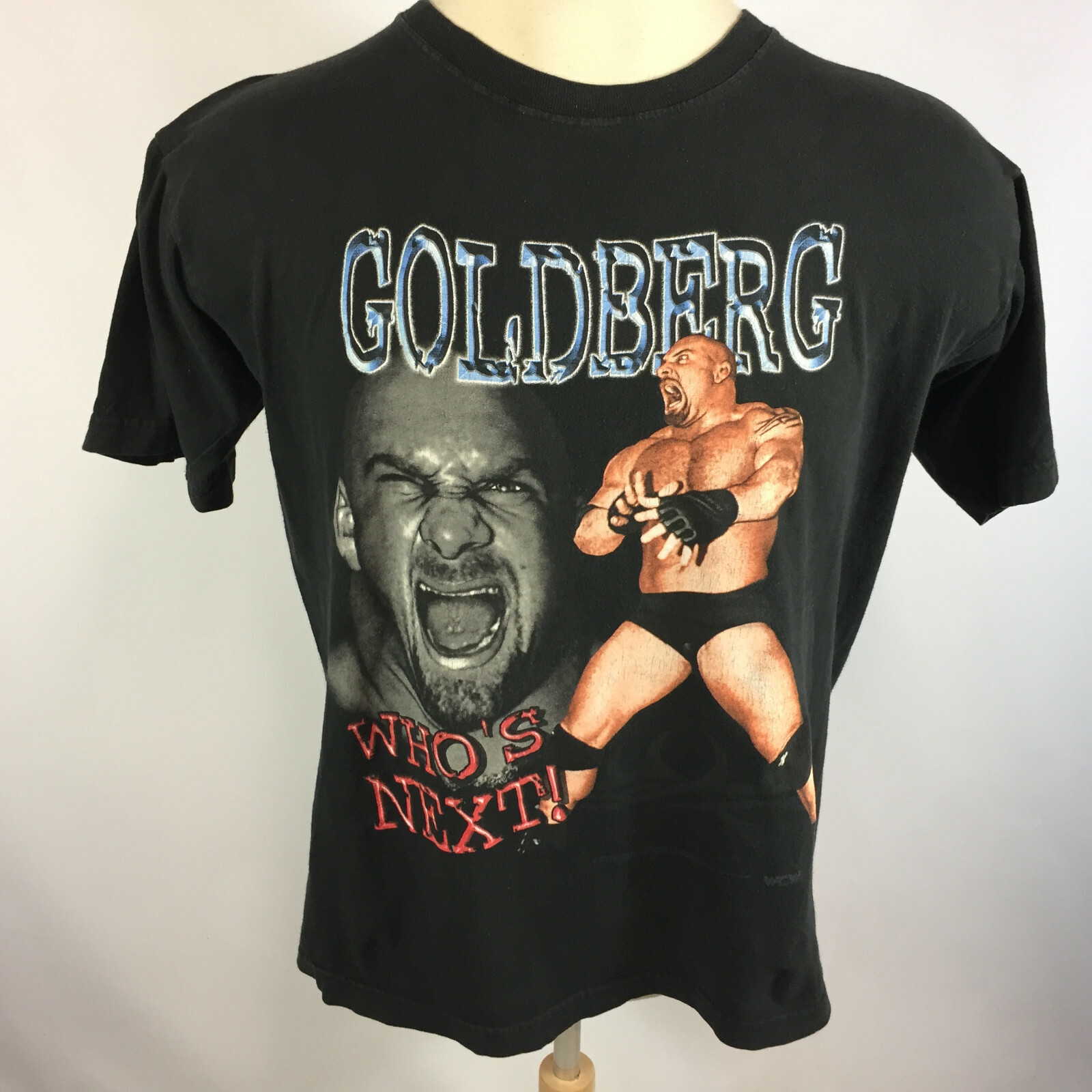 Vintage 90s Goldberg WWE WWF WCW Pro Wrestling T Shirt Black