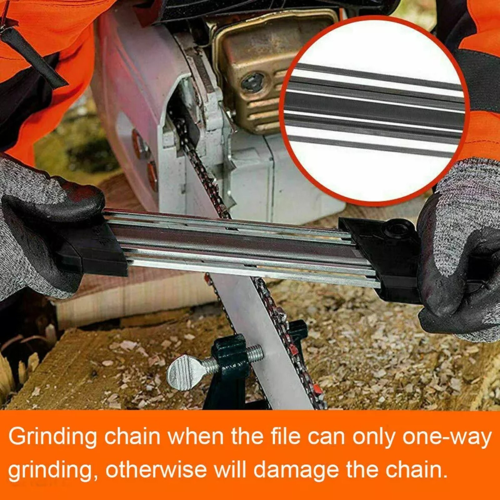 2 IN 1 Chainsaw Teeth Quick Sharpener File For STIHL .325" 4.8mm Chain Garden US