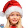 Doiurcs Kid Santa Hat - Xmas Holiday Oversized Velvet Christmas Hat for children New Year Festive Holiday Party Supplies (Kid-1pcs)