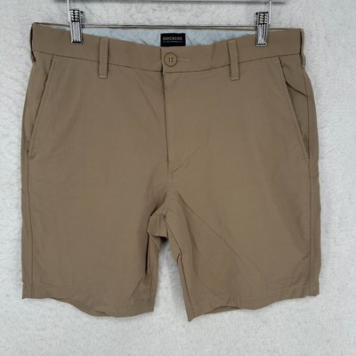 Dockers Shorts Mens 32 Supreme Flex Beige 9'' Inseam Outdoor Polyamide W34 Hike