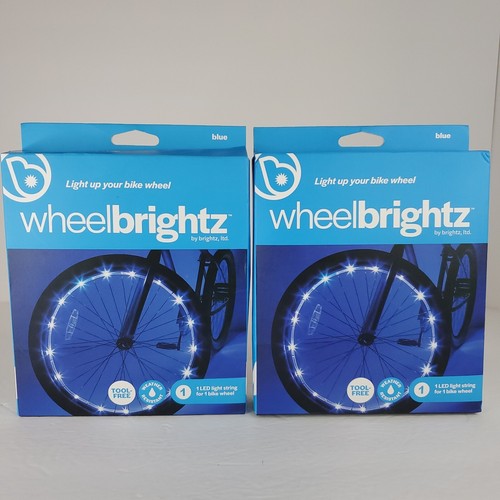 2-pack BLUE WheelBrightz by Brightz ltd. LED Light String bike Wheels 20-29 inch