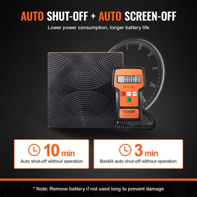 VEVOR Electronic Digital Refrigerant Charging Freon Weight Scale 220LB for HVAC