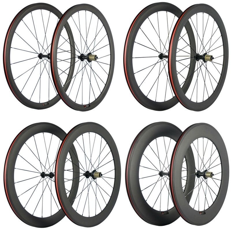 700C Clincher Carbon Road Bike Wheelset R13 Hub Carbon Wheel