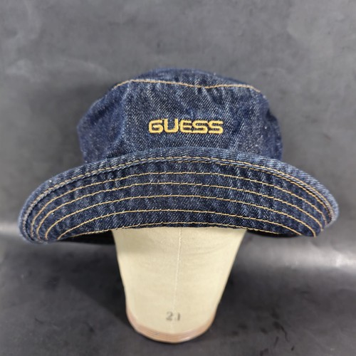 ★★Guess★★ WASHED BLUE DENIM BUCKET HAT NO1AE201 Guess USA - Denim Bucket Hat in Denim GUESS