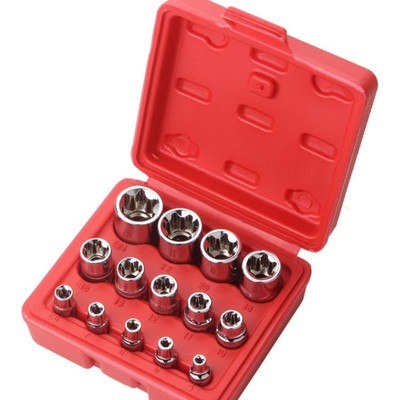 E Type Torx Socket Set, 14 Pieces, Star Shape, Flower Shape E Shape Socke No.236