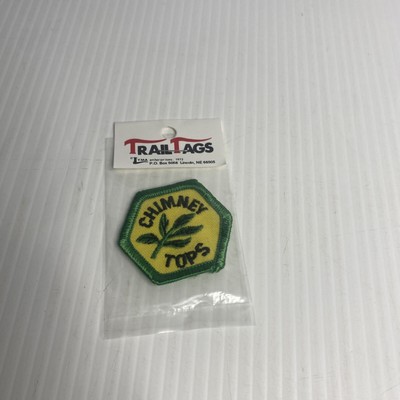 Trail Tags 1.5  Embroidered Hexagon Patch Great Smoky Mountains Chimney Tops