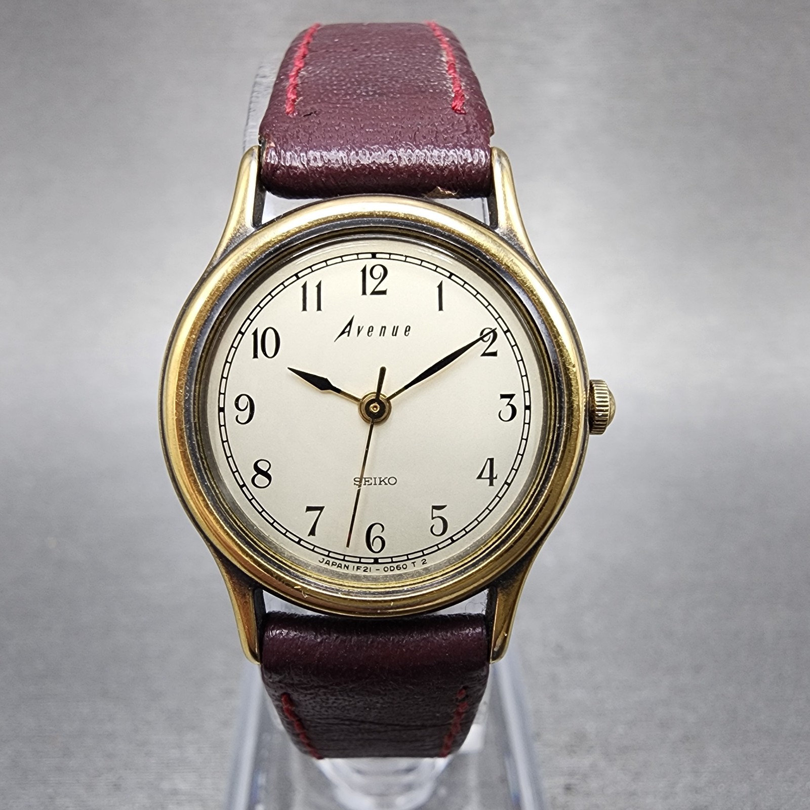 セイコーアベニュー・1F21-0C30 SEIKO avenve Seiko Avenue Watch Women 23mm Silver Dial Bronze Tone 1f21