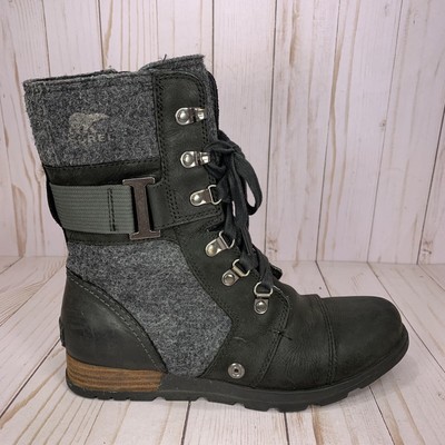 Sorel Major Carly Boots Black Leather 