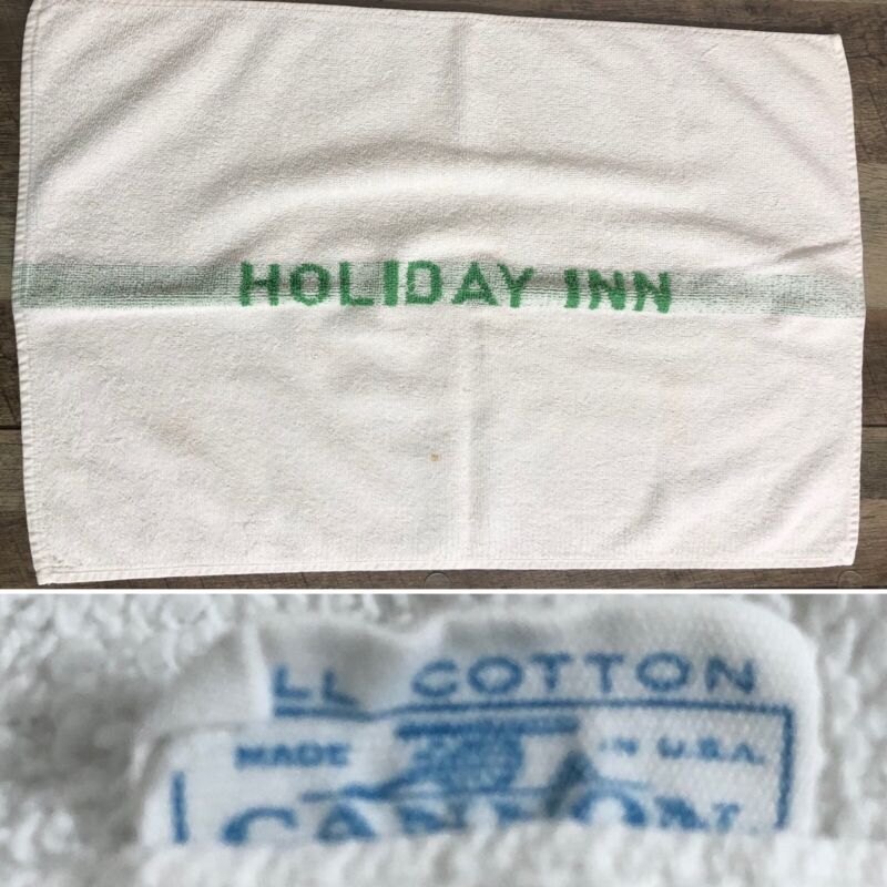 Vintage Holiday Inn Hotel Motel Hand Towel Cannon All Cotton