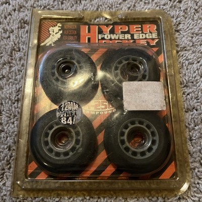 1N Vintage 72mm Street 84A Hyper Power Edge Roller Hockey Wheels 1993