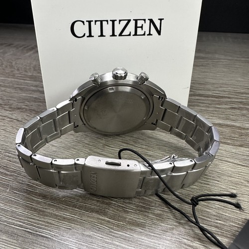 Pre-owned Citizen New✅titanium✅  Eco-drive Garrison Blue Number Dial Men's Watch At2480-57l