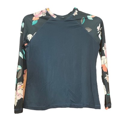 Kanu Surf Women's Keri Long-Sleeve UPF  Rashguard Navy Blue/Fl...