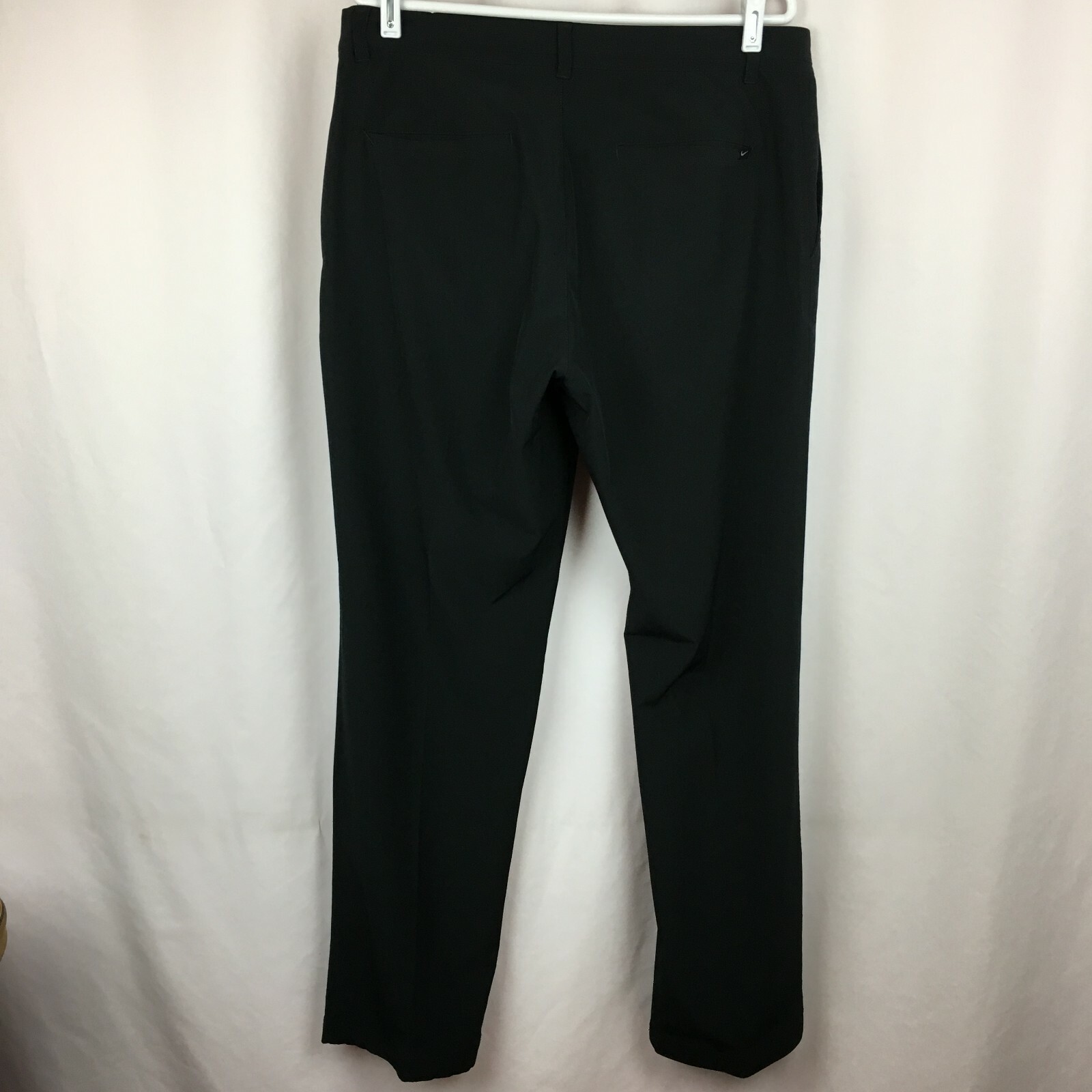 NIKE GOLF 34X32 DRI-FIT Pants Men's Standard Fit Solid Black Stretch Performance