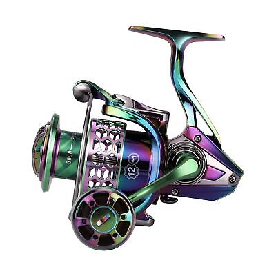 Sougayilang Fishing Reel, Colorful Aluminum Frame Spinning Reels with -  12+1