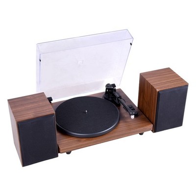 Mersoco B10 HiFi Schallplattenspieler Bluetooth USB Holzoptik Braun