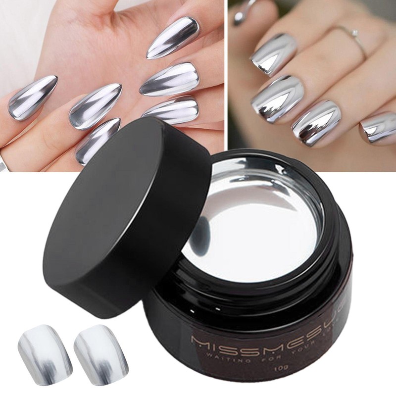 Mirror Nail Finish Gel Chrome Nail Powder UV Gel Mirror Nail Polish