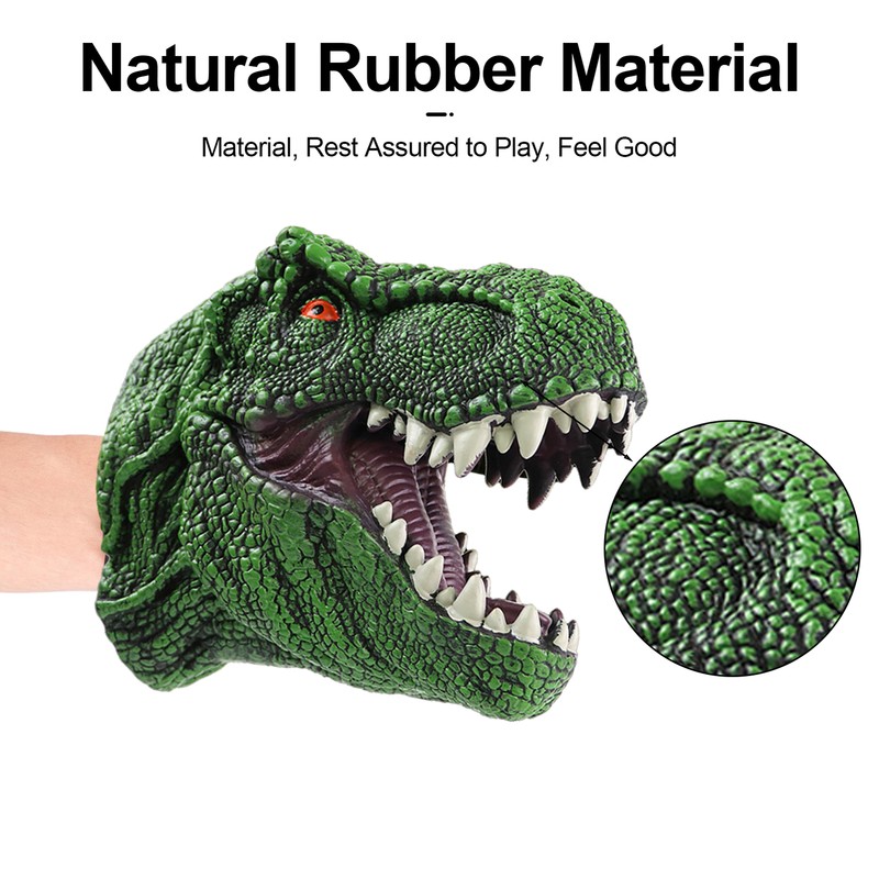 Animal Head Hand Puppet Figure Toy Gloves For Children T Rex Dinosaur Hand Toy