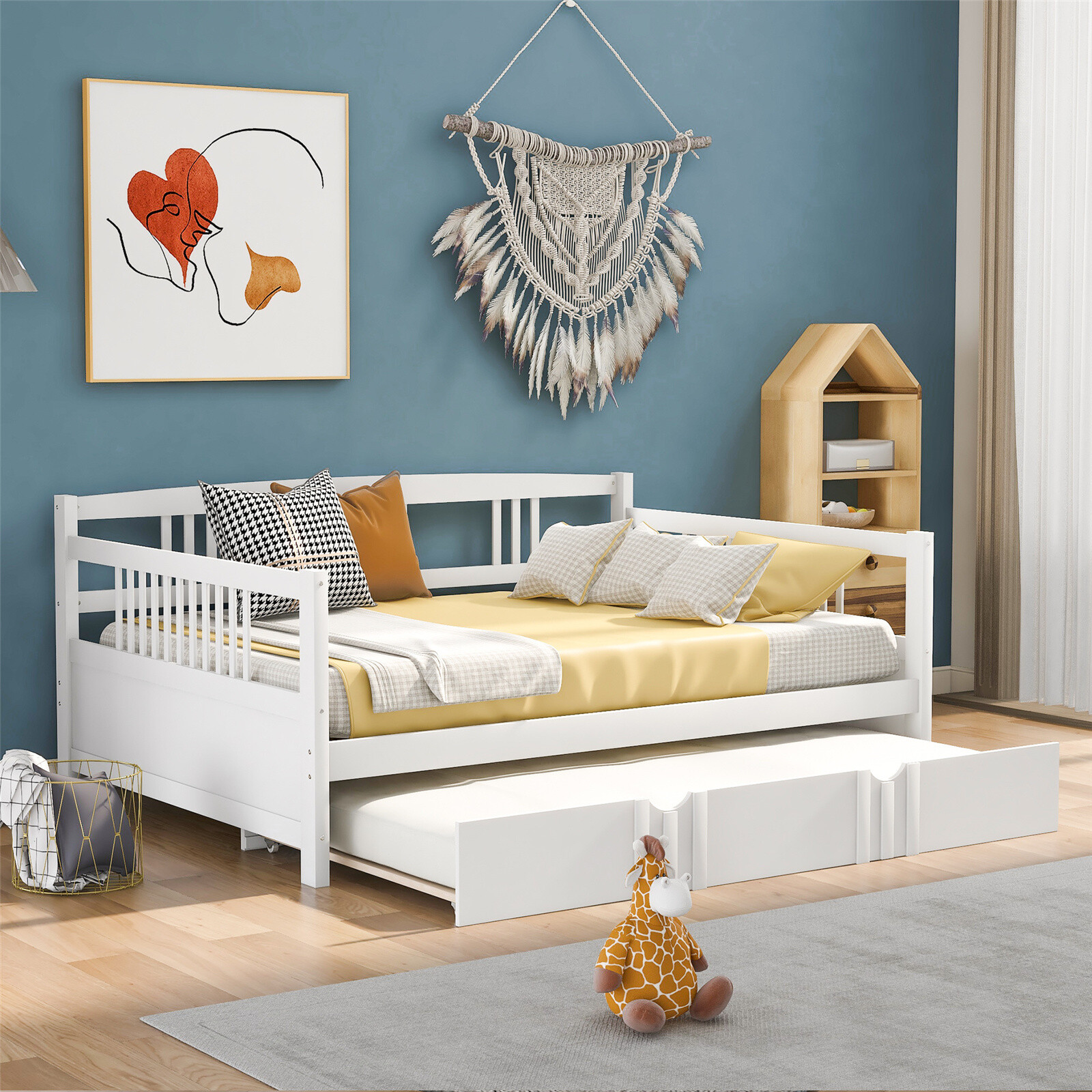 With Twin Size Trundle Sofa Bed Bedroom