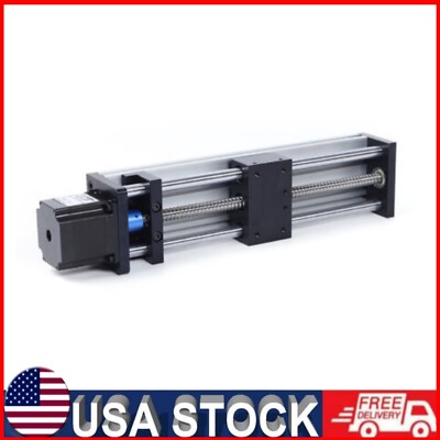 200mm CNC Ball Screw Linear Rail Motion Slide Table Stepper Motor 40-100mm/s US!