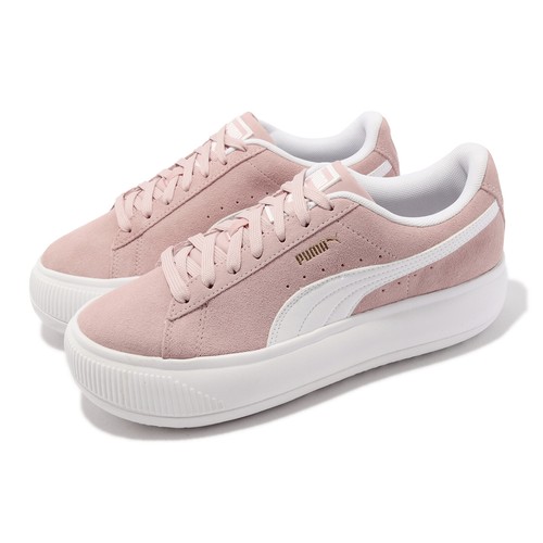 

Puma Suede Mayu Lotus Pink White Женская повседневная обувь на платформе Кроссовки 380686-03, Розовый, Suede Mayu