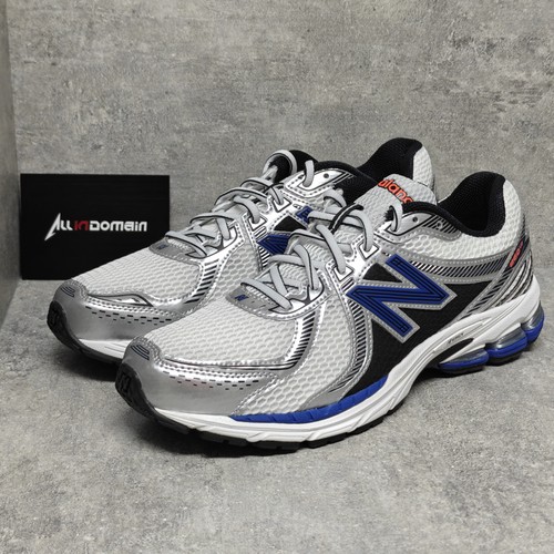 new balance ML860XB シルバー New Balance 860v2 White Team Royal Silver Men's - ML860XB - US
