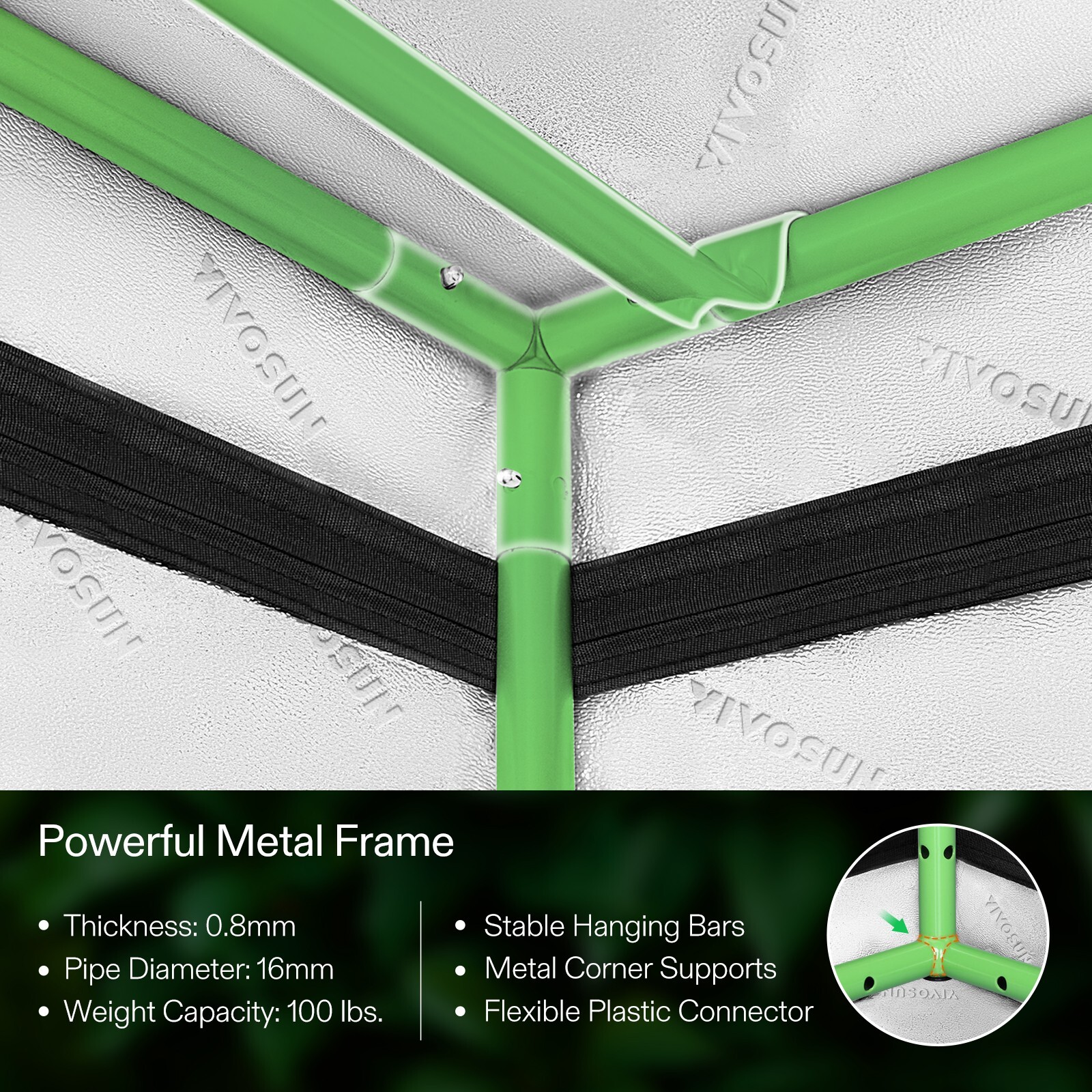 VIVOSUN VS1000 Led Light+24'' X24"x48" Grow Tent W/4"  Fan Complete Growing Kit