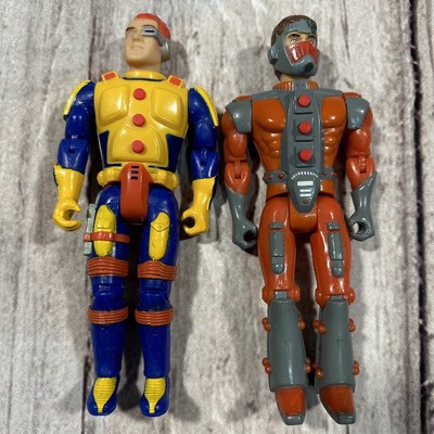 2x Vintage 1992 Toy Island Voice Squad & Video Command Action Figure Tiger Chief