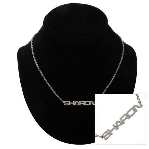 Vintage Silver Tone Name 