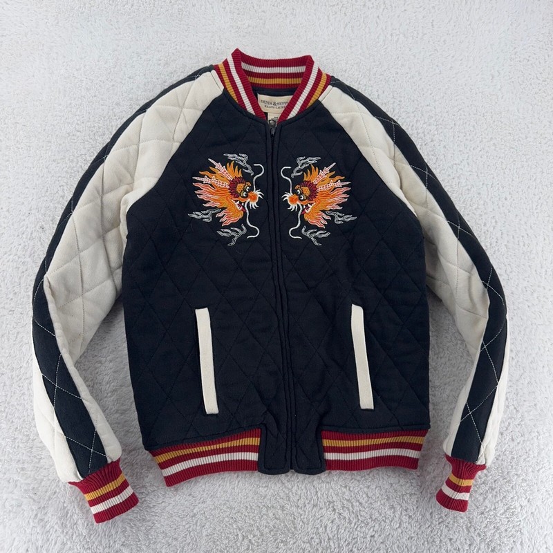 RALPH LAUREN DENIM & SUPPLY QUILTED EMBROIDERED DRAGON