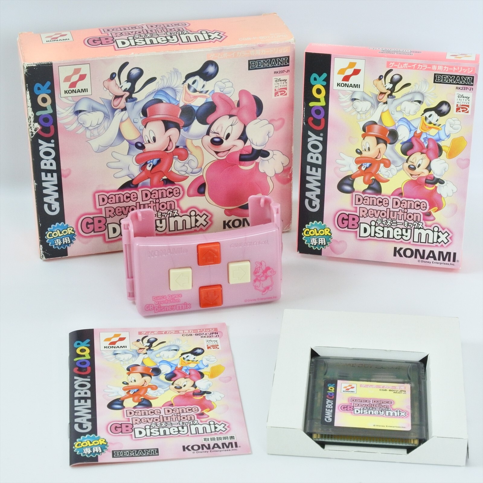Gameboy Color DANCE DANCE REVOLUTION DISNEY MIX + Controller
