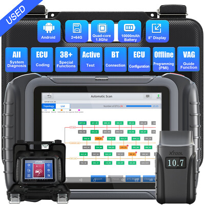 USED XTOOL D8BT OBD2 Bidirectional Scanner Full System Diagnostic Topology Tool
