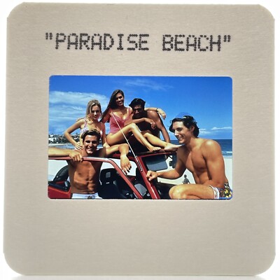 35mm Slide Paradise Beach 90s TV Series Cast Members Vintage Publicity Promo #4