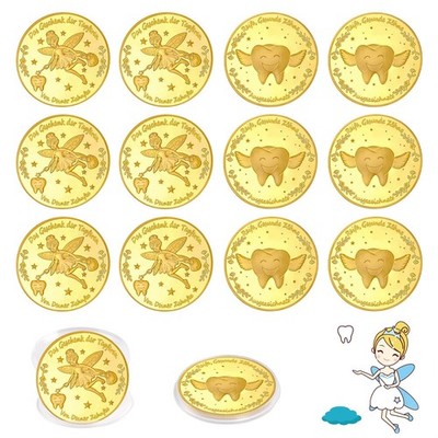 EclipseGuard Fata dei denti, 12 pezzi, fata dei denti, moneta dorata, (b0G)