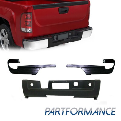 3PCS/Set Rear Bumper Step Pad For 2007-2013 Chevrolet Silverado GMC Sierra 1500