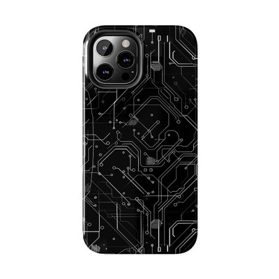 Black Circuit Board Tough Durable Apple iPhone & Samsung Galaxy Case Cover