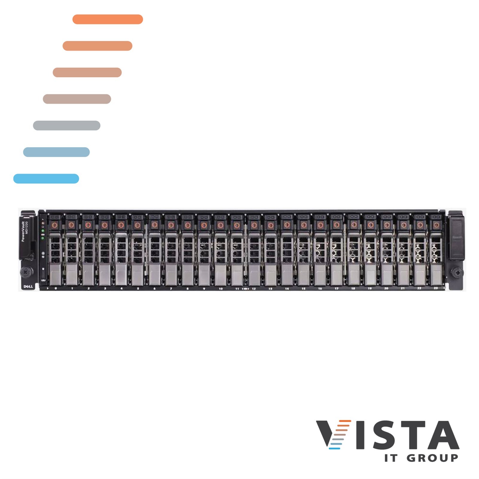 Dell PowerVault MD1220 46TB SATA All Flash SSD Storage Array