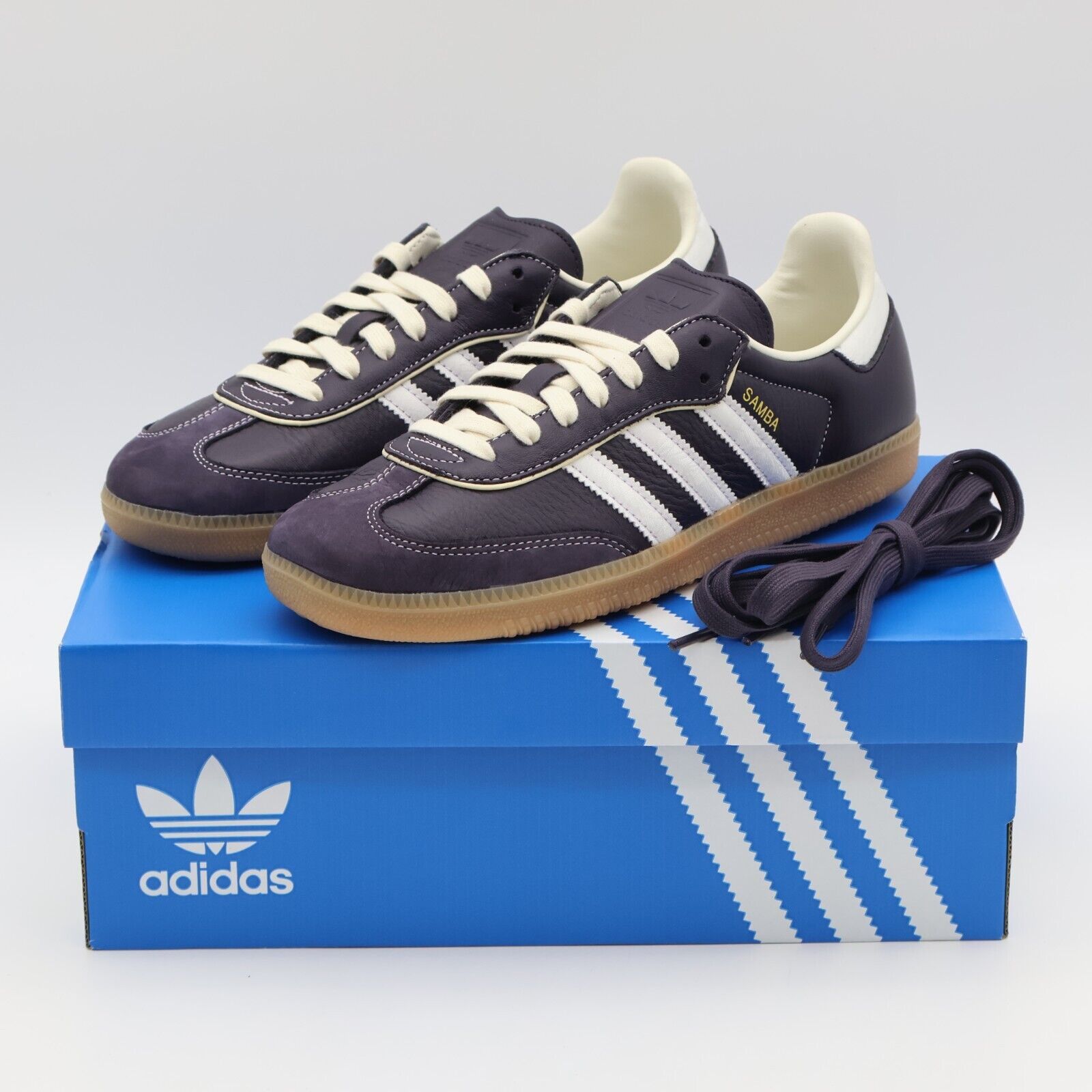 IG6836 adidas Originals Samba OG Aura Black Cream White Gold IG6836 adidas Originals Samba OG Aura Black Cream White Gold