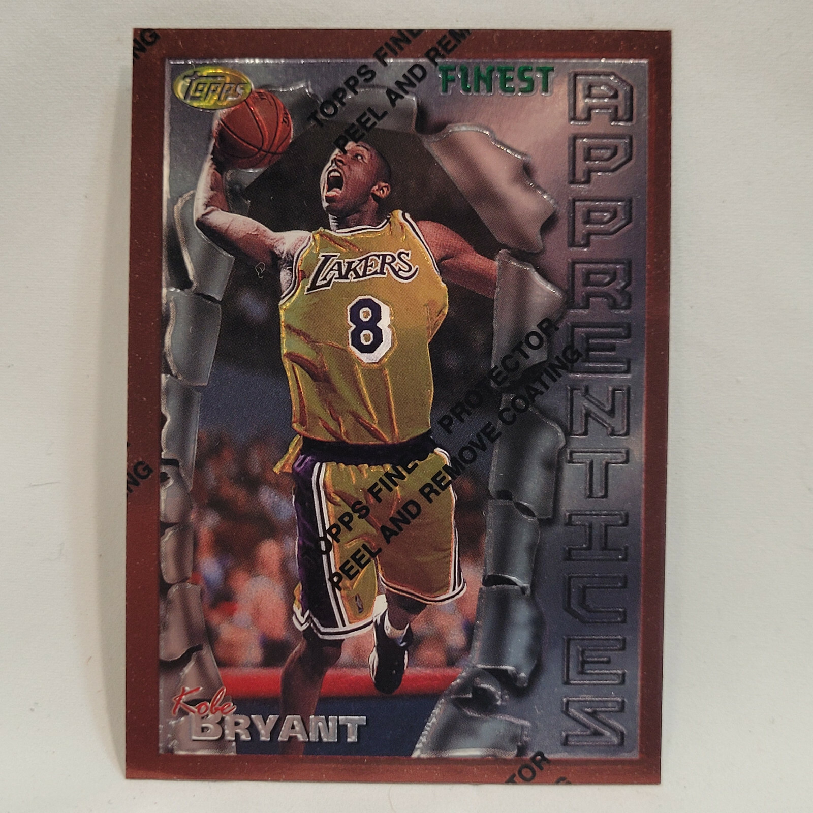 1996-97 Topps Finest Kobe Bryant Apprentices Rookie Card RC 1996-97 Topps Finest Kobe Bryant Apprentices Rookie Card RC