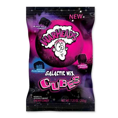 Warheads Galactic Cubes, Sour Gummy Candy, Intense Flavor, 7.25 oz Bag - Pack...