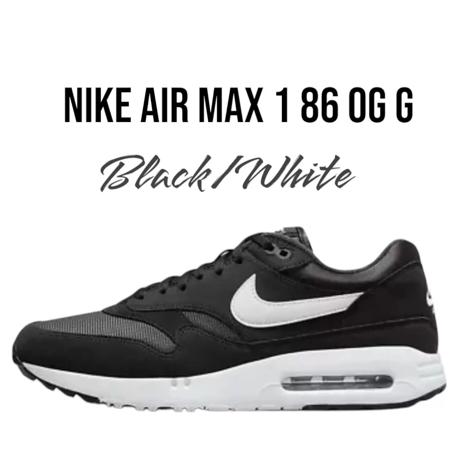 NIKE - ☆NIKE AIR MAX 1 '86 OG G☆ NIKE AIR MAX 1 '86 OG G Training Shoe MEN'S SIZE 5 BLACK