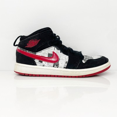 

Nike Boys Air Jordan 1 Mid BQ6932-061 Черные баскетбольные кроссовки, размер 13C, Черный, Air Jordan 1 Mid