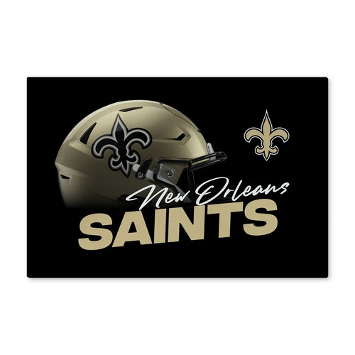 Моющийся коврик для пола Northwest NFL New Orleans Saints Headspace, 20 x 32