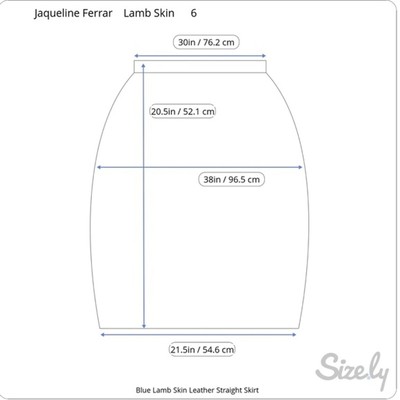 Jacqueline Ferrar Lambskin Blue Leather Pencil Skirt