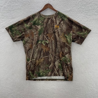 Under Armour Shirt Mens 3XL Realtree Hardwoods Camo Performance Hunting Tee