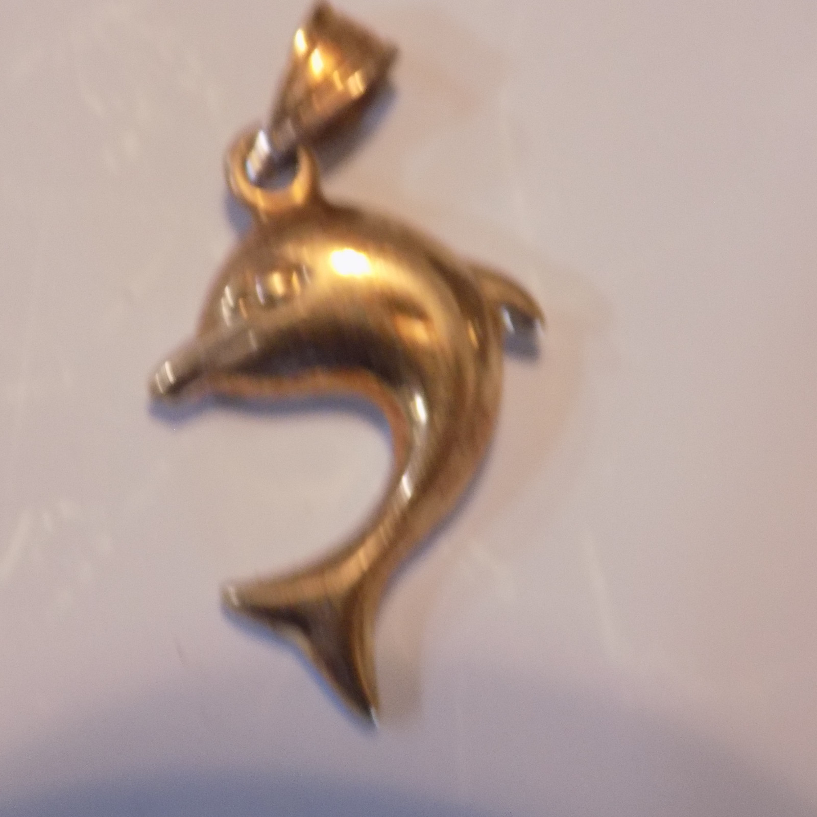 VINTAGE Reversable Dolphin gold on one side silver on the other pendant(106)