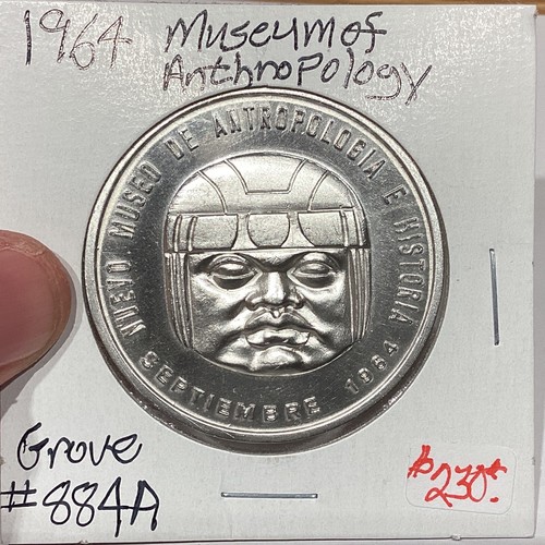 1964 MEXICO SILVER GROVE 884a MUSEUM OF ANTHROPOLOGY Scarce