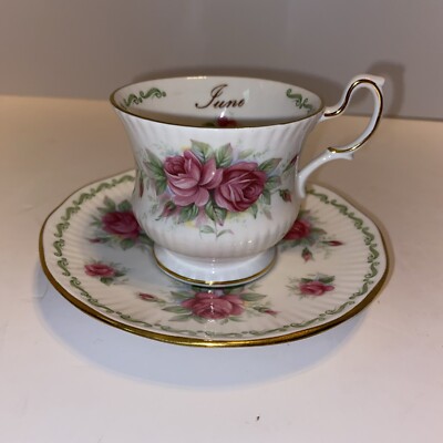 Queens Rosina Special Flowers the June Rose Tea Cup - Fine Bone China (England)